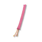 Kaustange aus Bio-Baumwolle in pink, rosa mit kleinen unregelmäßigen Tupfen
– handgemacht, Baby Beißring Zahnungshilfe | Lalilukids
